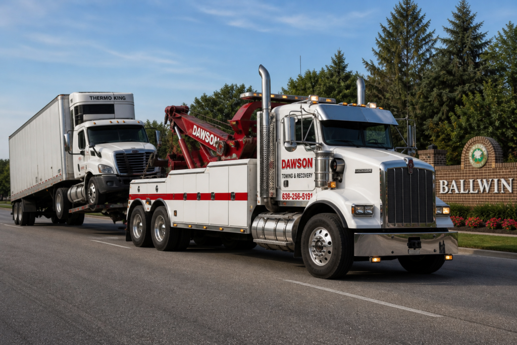 A man providing heavy-duty towing in Ballwin