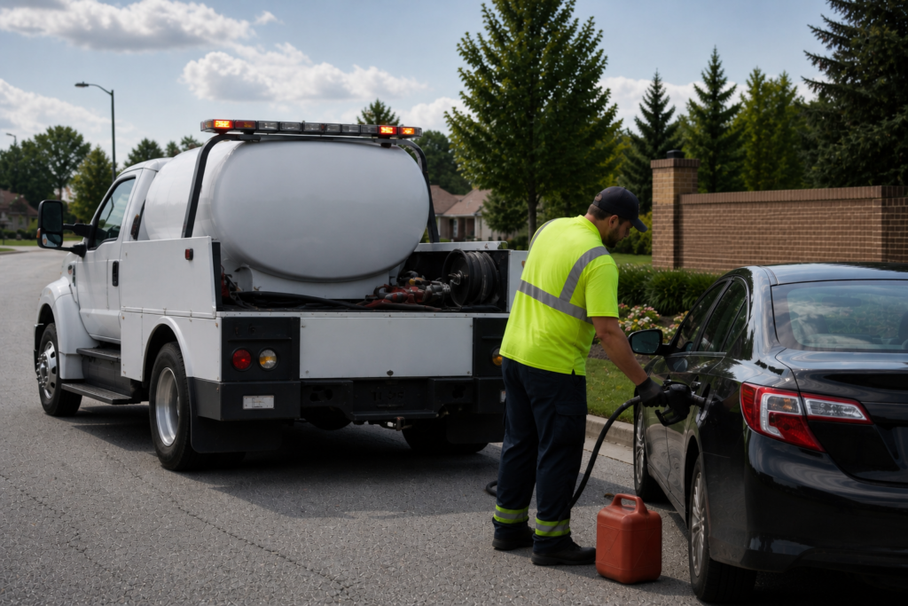 A guy providing fuel delivery in Ballwin