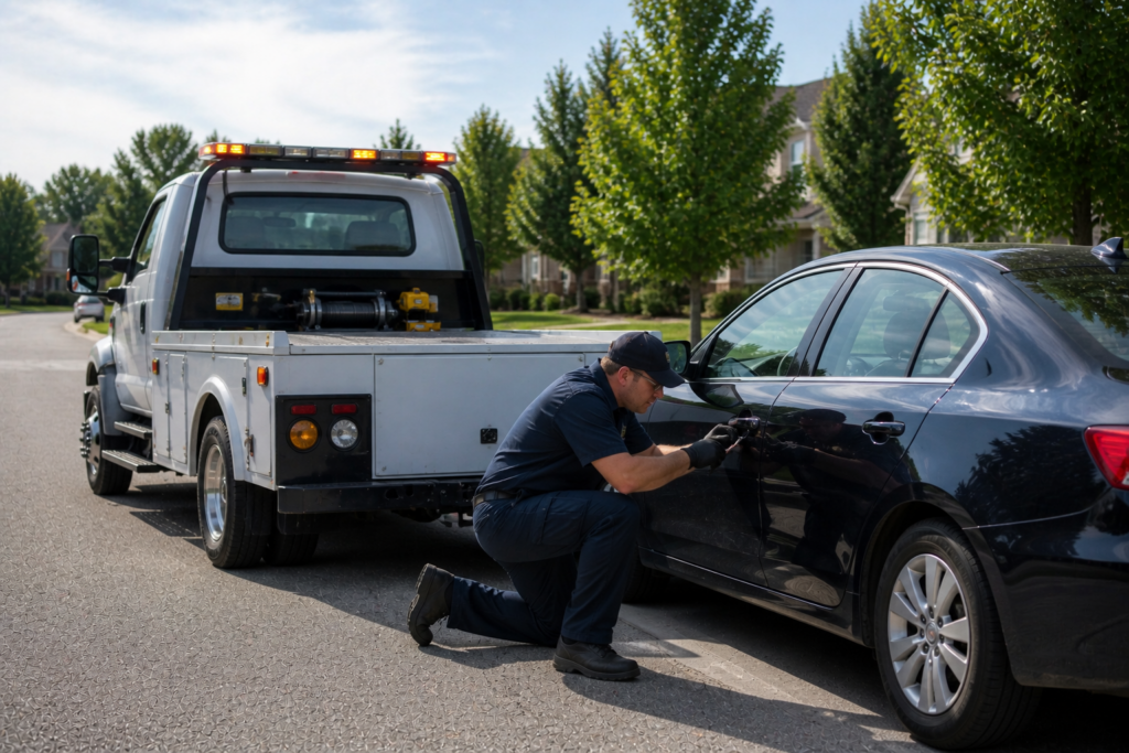 A man providing lock-out service in Ballwin