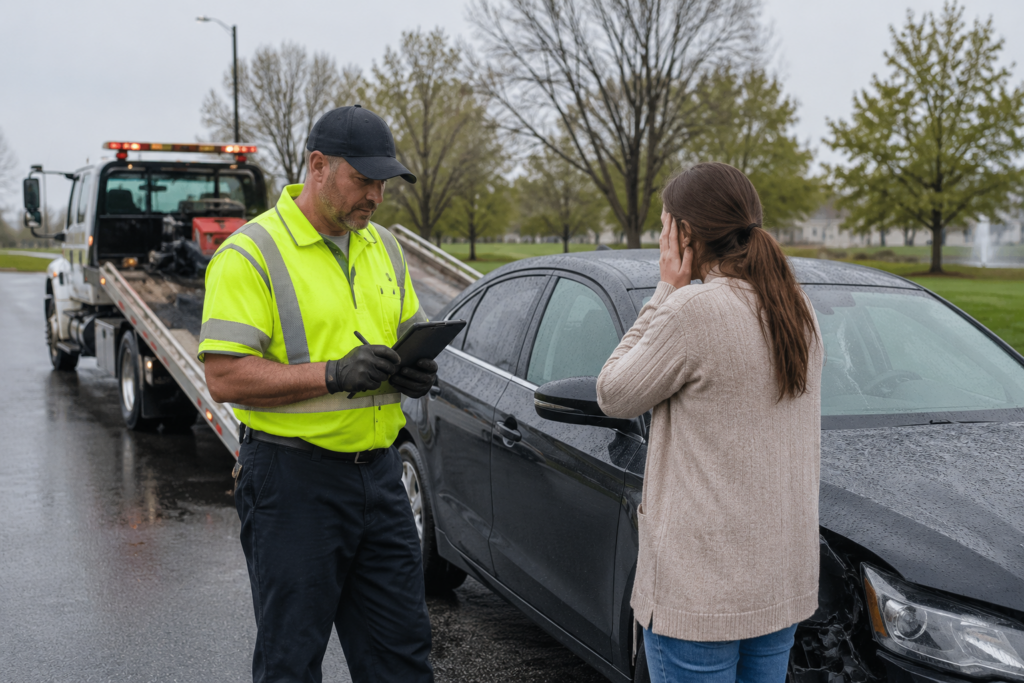 An operator performing accident assistance in Lake St. Louis.