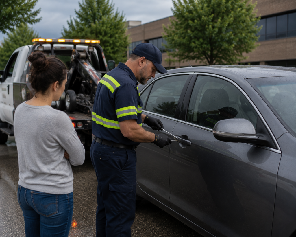 A man providing a lock-out service in Bridgeton.