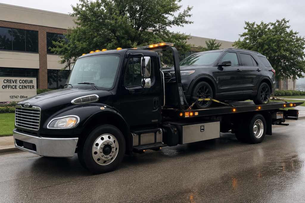 An image of flatbed towing in Creve Coeur.
