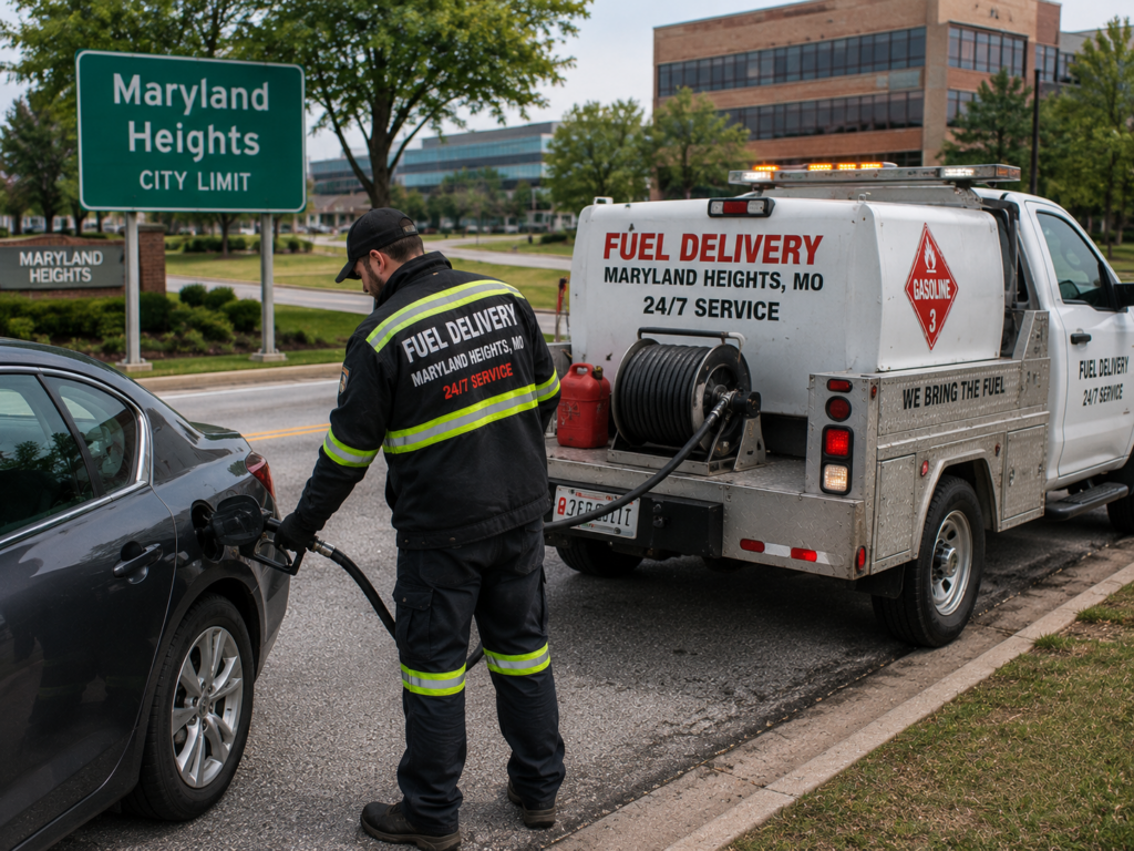 A man doing fuel delivery in Maryland Heights.